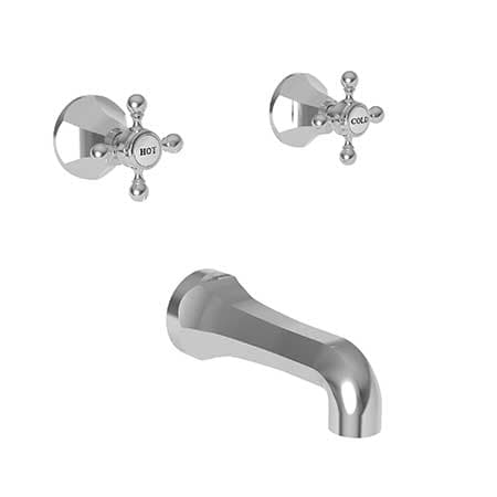Newport Brass Tub Faucet, Polished Chrome, Wall 3-1225/26